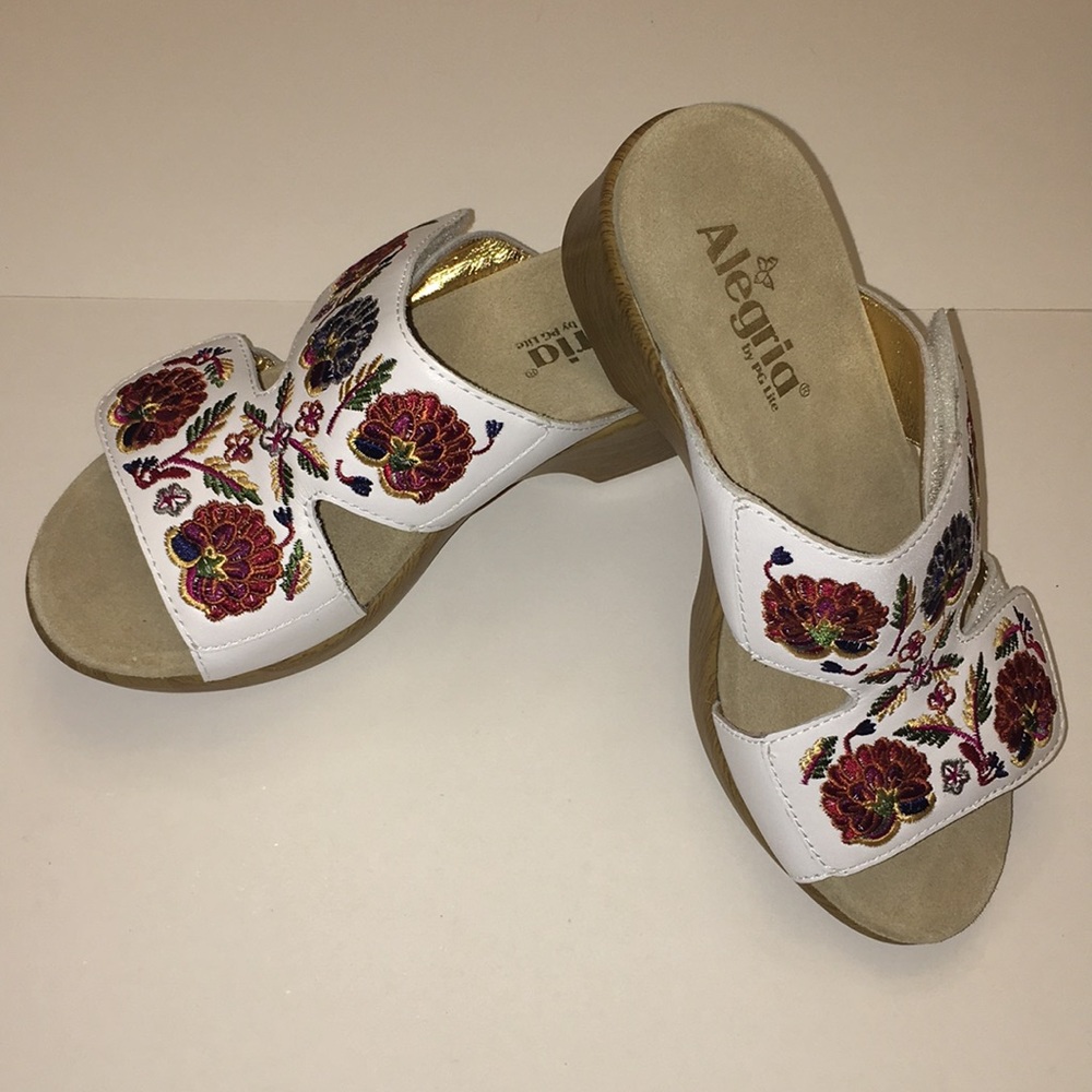 New Algeria Women’s Sandals White Floral 38 Summer